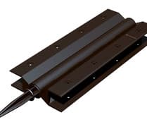 Угловой поворотный элемент для грядки ДПК 300 мм, коричневый, шп