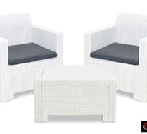 Комплект мебели NEBRASKA TERRACE Set (1х2), белый, шп