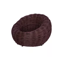 Плетеное кресло DeckWOOD Nest, коричневый, шп