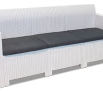 Трехместный диван NEBRASKA SOFA 3, белый,  шп
