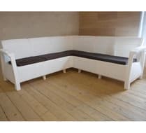 Угловой диван YALTA Corner Set, белый, шп