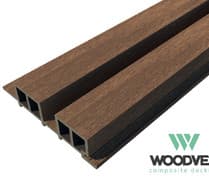 Фасадная реечная панель LINES из ДПК 3000х169х40 мм, WOODVEX CO-EXTRUSION, Milk Chocolate