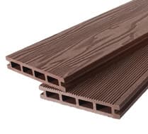 Террасная доска TalverWood, 3Dmicro 150*25*6000, пустотелая, брашинг (вельвет), тик, шп