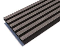 Фасадная реечная панель LINES ULTRA из ДПК 2900х223х26 мм, WOODVEX CO-EXTRUSION, Smoke Grey