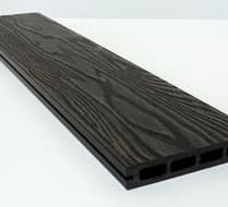 Террасная доска Террапол СМАРТ 3D пустотелая с пазом 4000х130х22 мм., Черное дерево